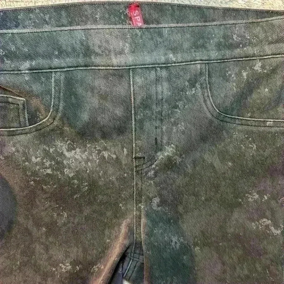 SPANX Women's Gray Marble High Rise Jean-Ish Leggings Size Medium - Picture 2 of 5